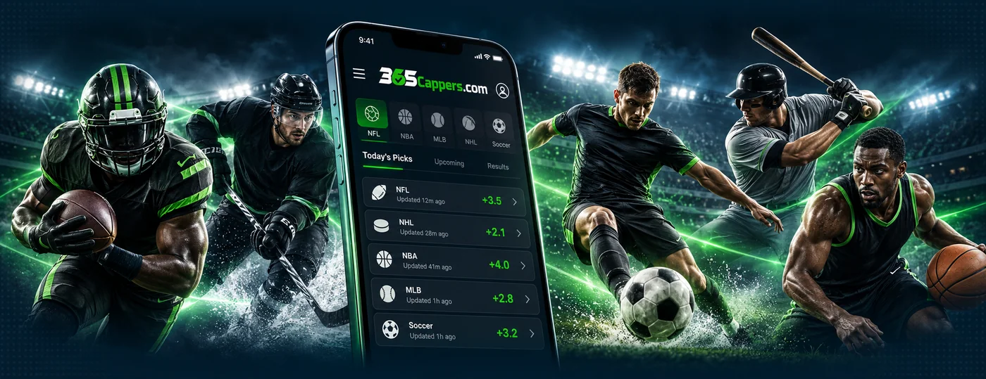 365Cappers sports picks across football, hockey, baseball, soccer, and basketball